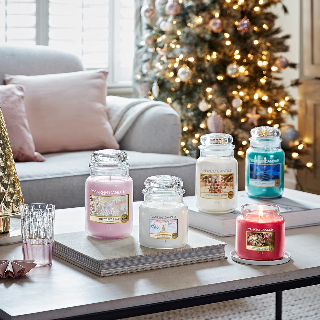 Yankee Candle Duftkerze | Grosse Snow Globe Wonderland Duftkerze im Glas | Snow Globe Wonderland Kol