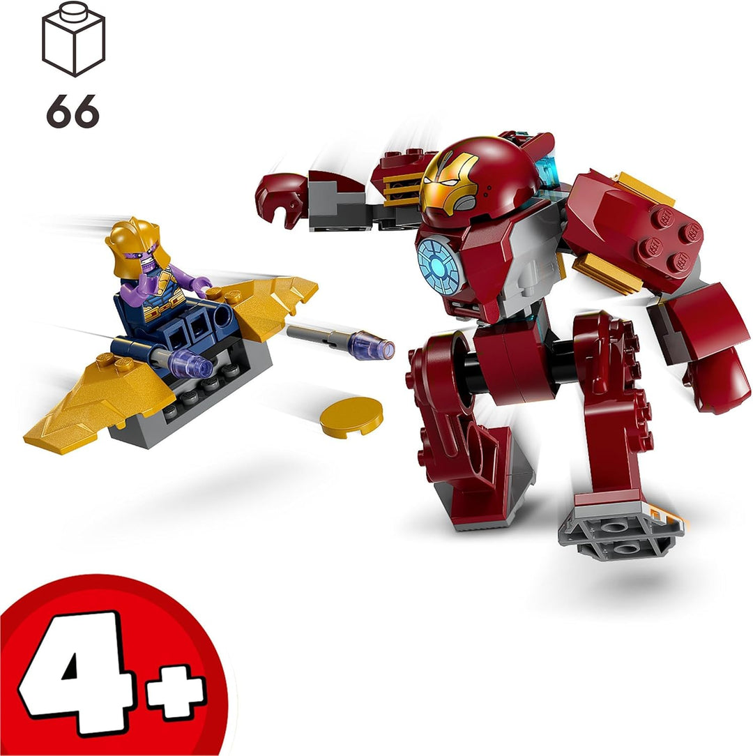 LEGO Marvel Iron Man Hulkbuster vs. Thanos Set für Kinder ab 4 Jahren, Superhelden-Action basierend