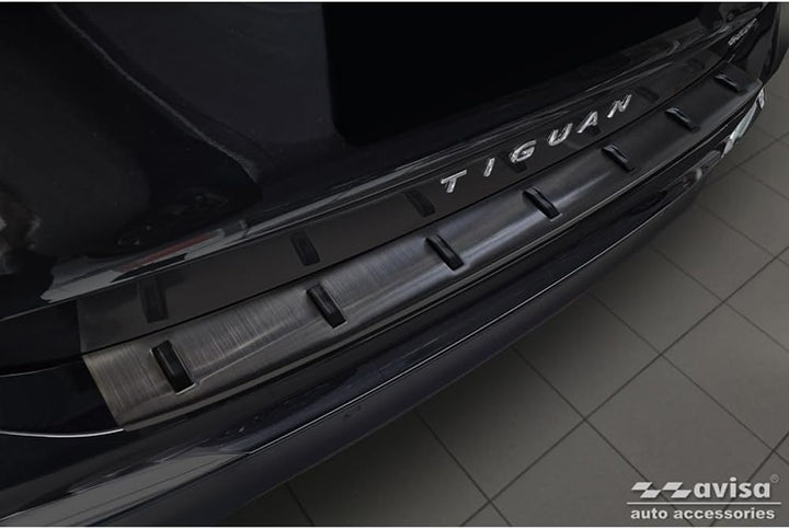Avisa Schwarz Edelstahl Heckstossstangenschutz kompatibel mit Volkswagen Tiguan III (CT1) 2024- 'STR