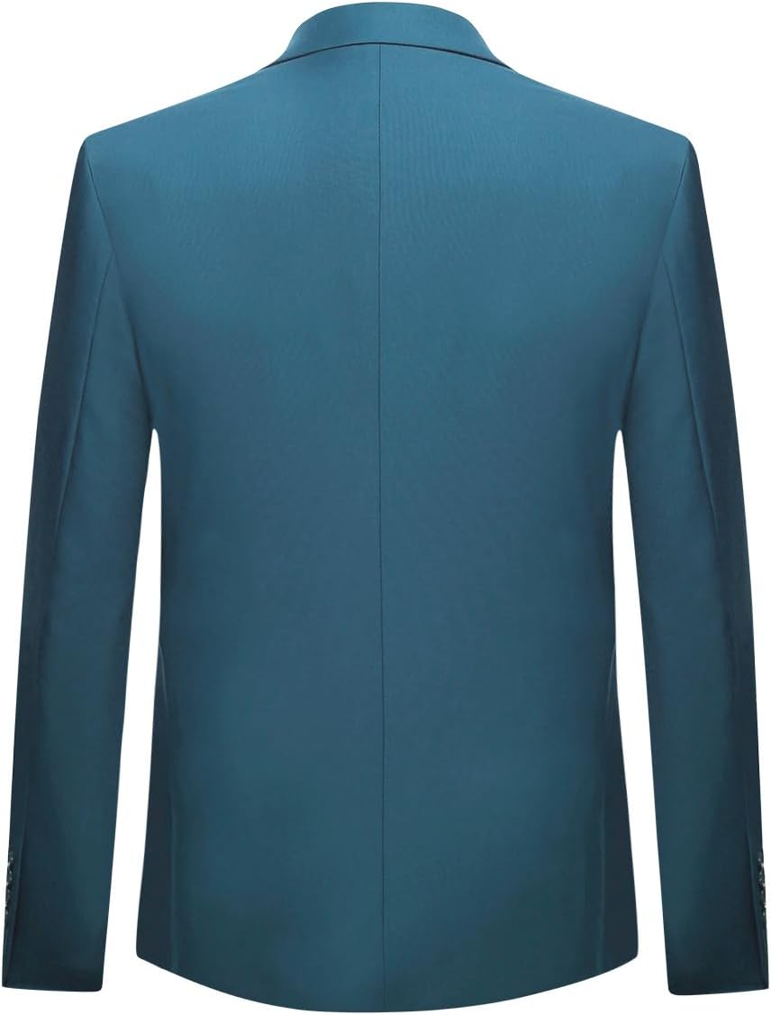 Anzug Herren Slim Fit 3 Teilig Anzüge Herrenanzug Sakko für Hochzeit Business XS Blau, XS Blau