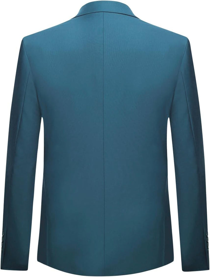 Anzug Herren Slim Fit 3 Teilig Anzüge Herrenanzug Sakko für Hochzeit Business XS Blau, XS Blau
