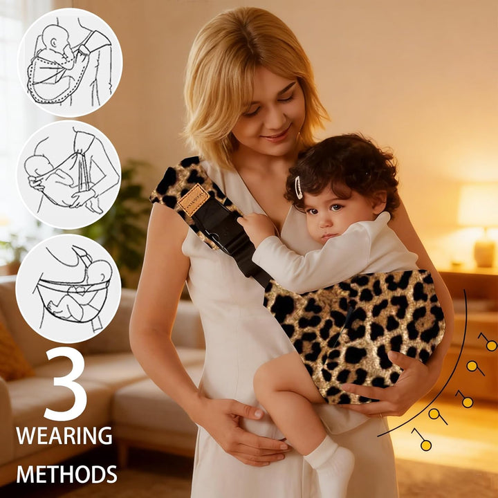 LUKIUP Tragetuch Neugeboren, Verstellbare Hüfttrage, Babytrage Seitlich, Ergonomische Tragetuch Neug