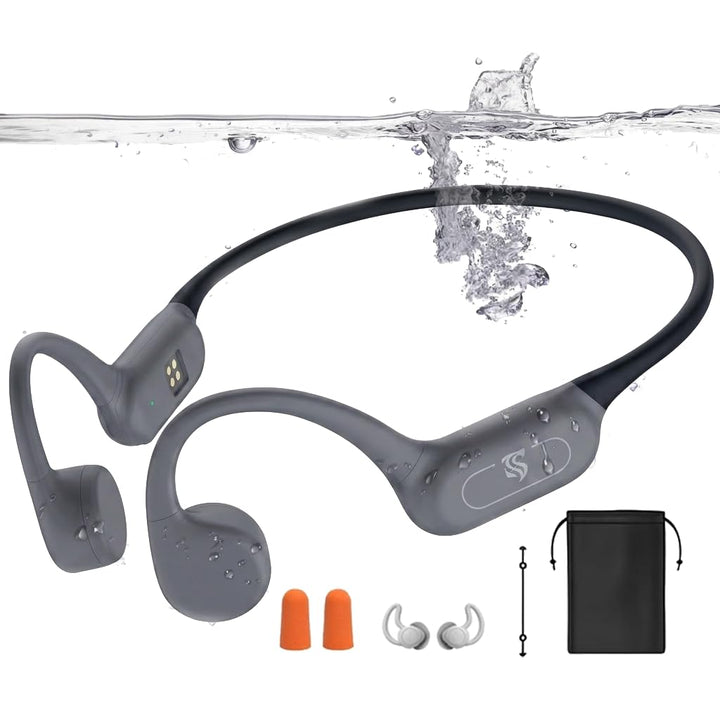 Kopfhörer Schwimmen – Knochenschall Kopfhörer Bluetooth 5.4, IPX8 Wasserdichte Sportkopfhörer mit MP