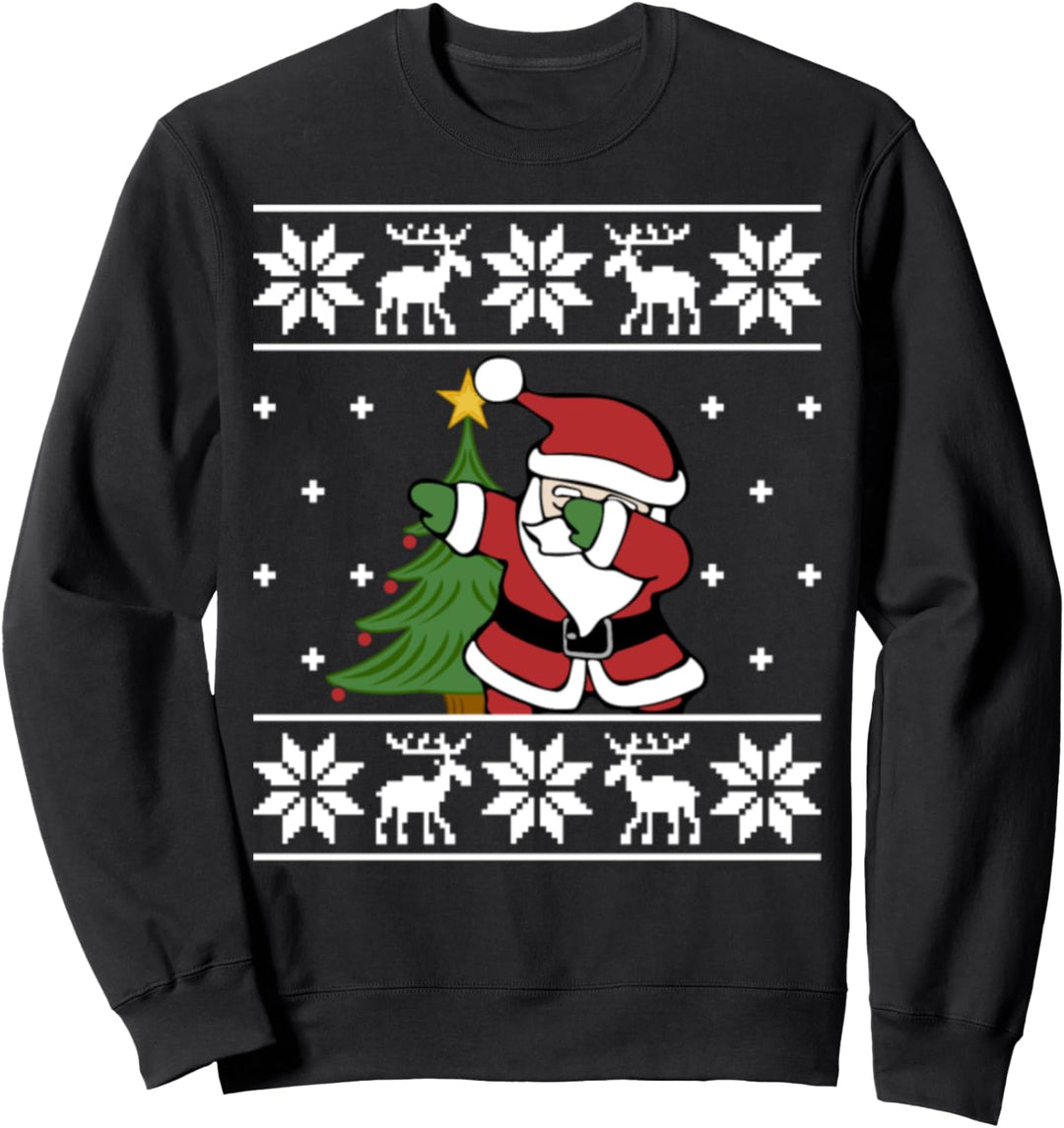 Ugly Christmas Sweater Santa Dab Sweatshirt