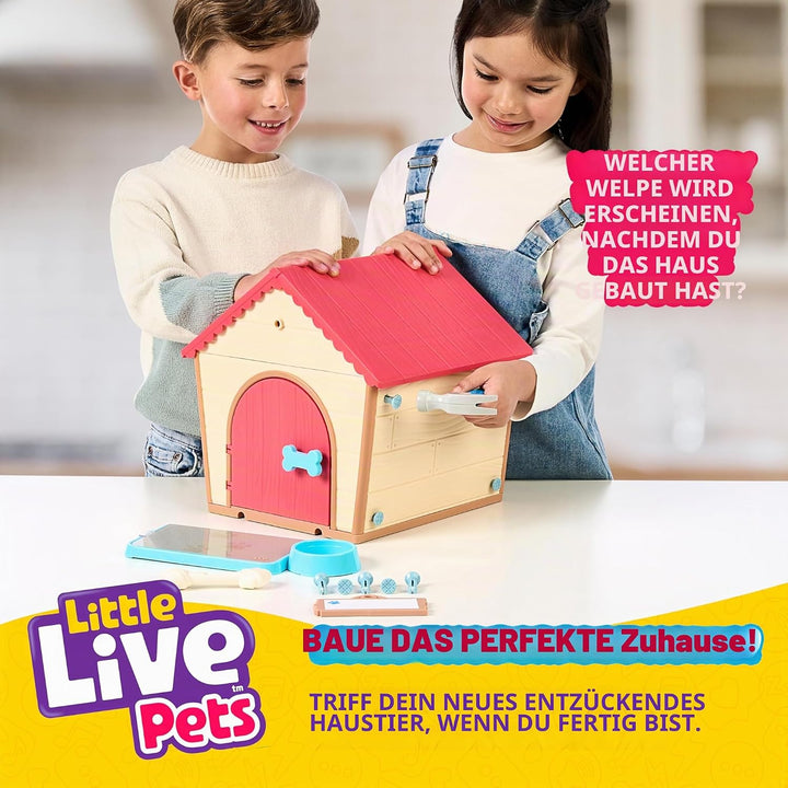 Little Live Pets – My Puppy's Home: interaktiver Hund mit DIY-Hundehütte zum Selbstaufbauen und span