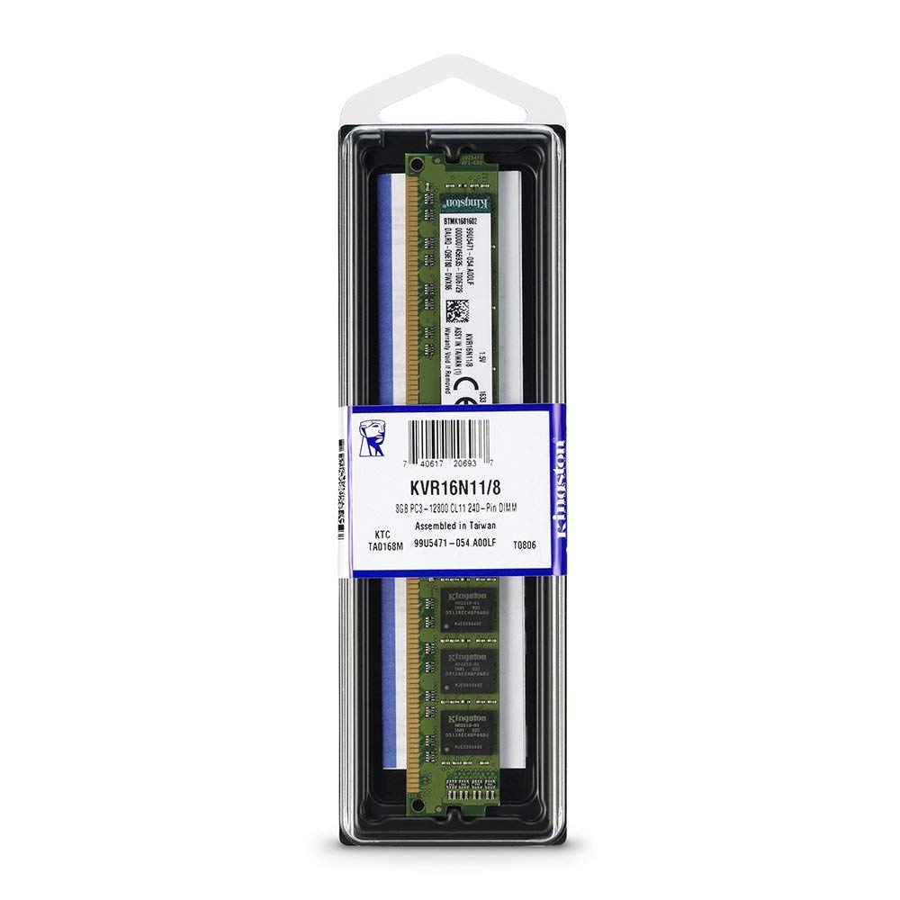 Kingston ValueRAM 8GB 1600MHz DDR3 Non-ECC CL11 DIMM 1.5V KVR16N11/8 Desktop-Speicher