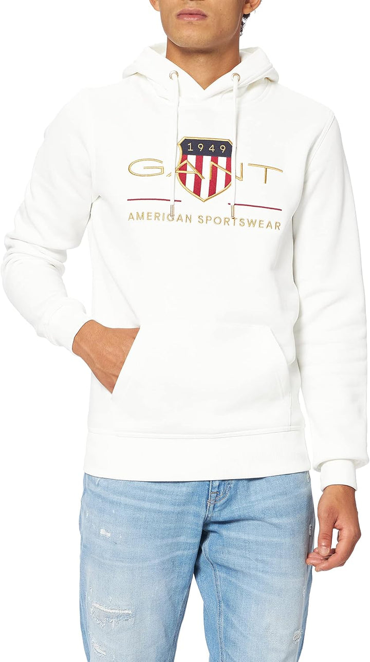 GANT Herren Reg Archive Shield Hoodie Kapuzenpullover XXS Eggshell, XXS Eggshell