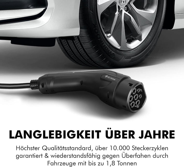 EVbee EV Typ 2 zu Typ 2 Universal Ladekabel Mode 3 für Hybrid- &amp; Elektroautos 22kW / 5m (380V, 32A,