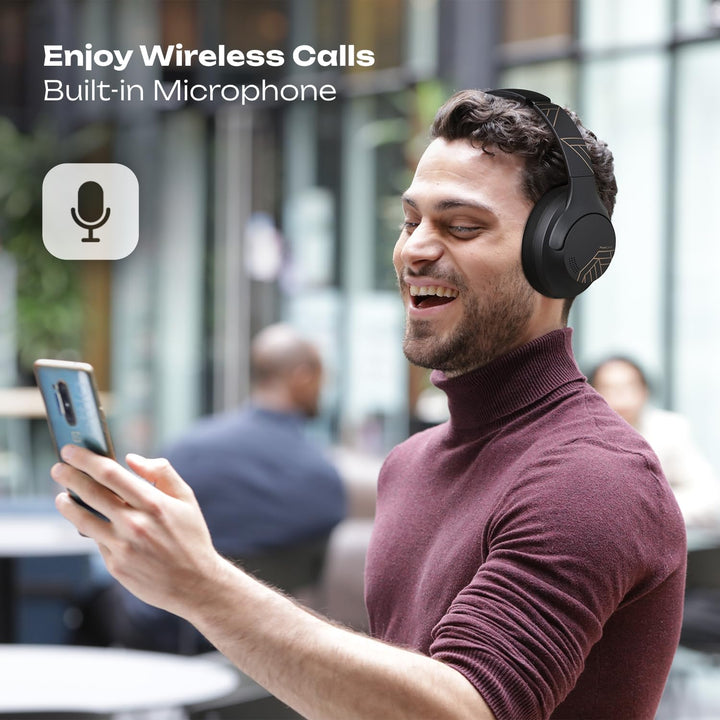 PowerLocus Bluetooth Kopfhörer Over Ear, 50 Std Spielzeit, 4 EQ-Modi, Kopfhörer Kabellos Faltbarer m