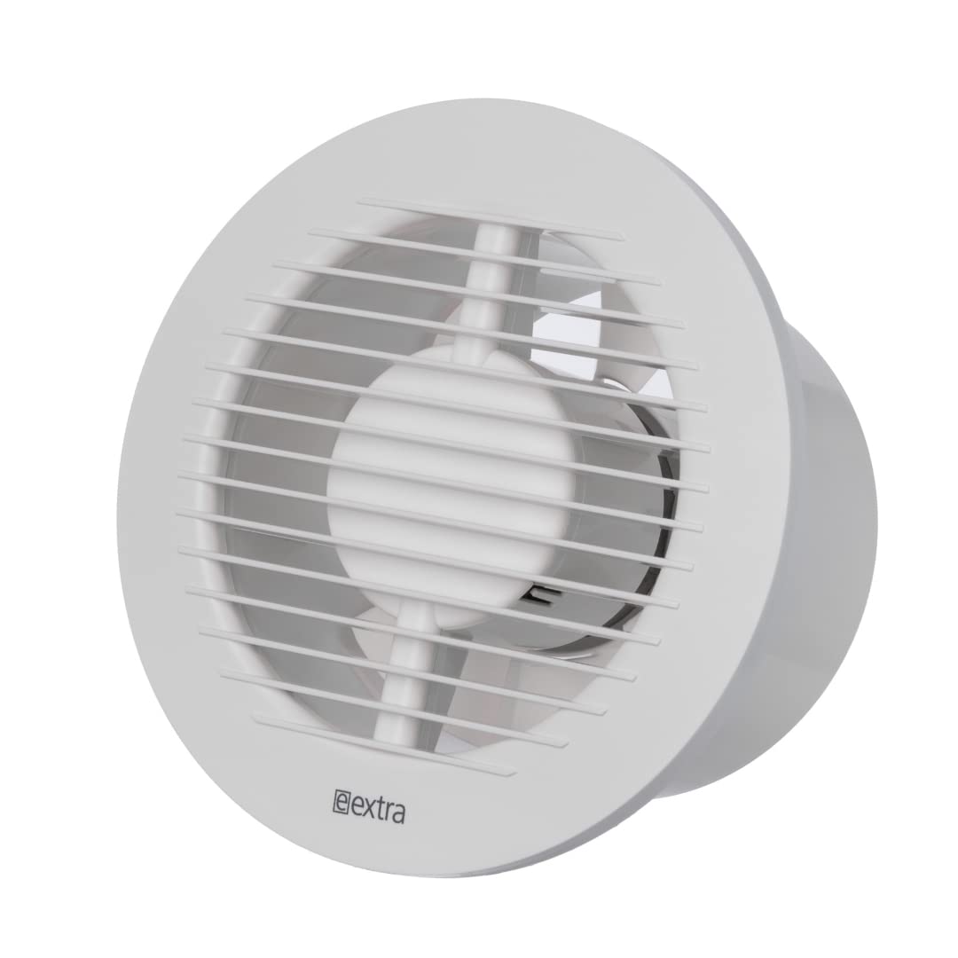 EUROPLAST Ø 125mm Bad-Lüfter - Fan zur Belüftung in Bad und WC gegen Feuchtigkeit - Leise Ventilator