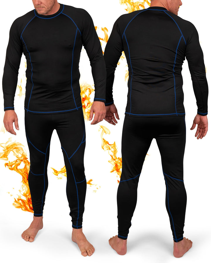 Basic Treasure Thermounterwäsche Set Herren, Skiunterwäsche Winter Thermowäsche Set, Warm, Thermowäs