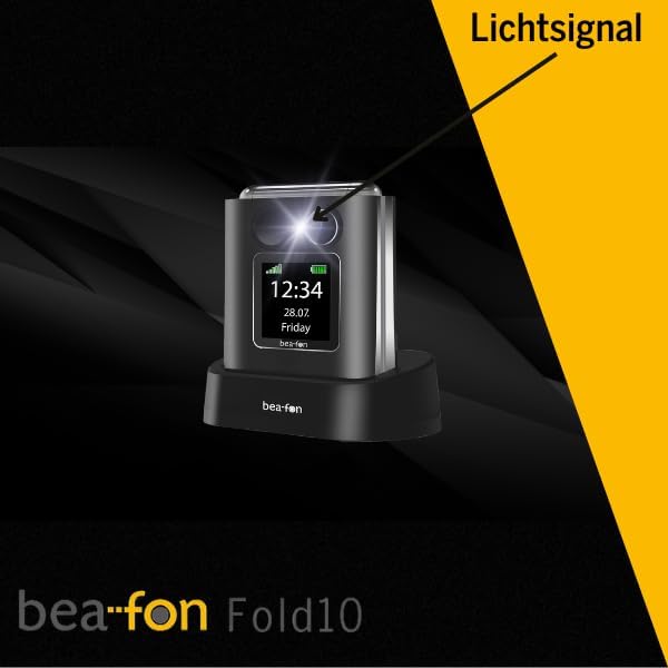 Beafon, silverline, Fold10, Klapphandy, SOS Notruftaste, XL Farbinnendiplay 2,2" (5,58cm), XL Farbau