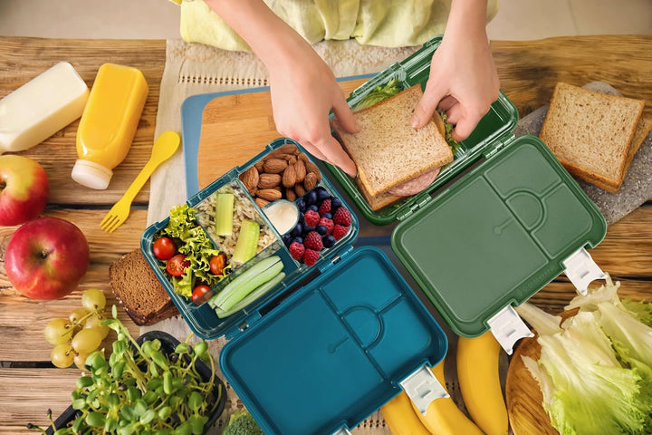 My Vesperbox® Brotdose für Kinder mit Fächern [LEN] - Lunchbox mit Trennfächern - Bento Box - Jausen