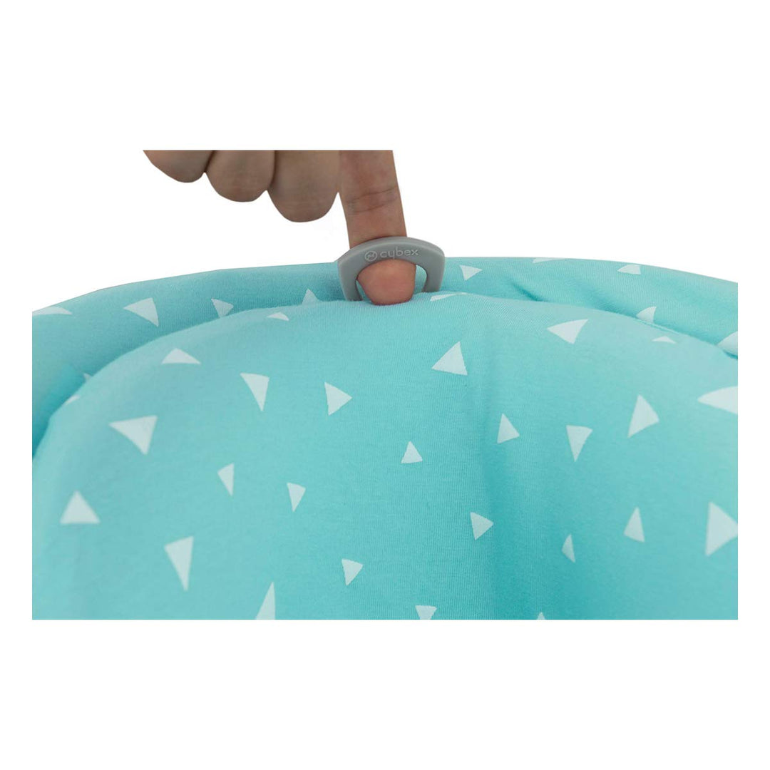 JYOKO KIDS Autositzbezug Baumwolle kompatibel mit Cybex Aton Cloud-Q-M-2-4-5 (ATON 4, Mint Sparkles)