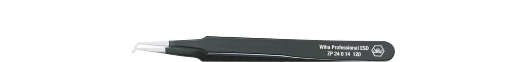 Wiha SMD-Pinzette Professional ESD Typ 12 (32338) 120 mm für empfindliche elektronische Bauteile, Sc