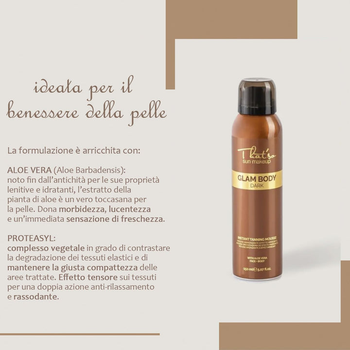 That'so Glam Body Mousse, Selbstbräunendes Körpermousse - 150ml