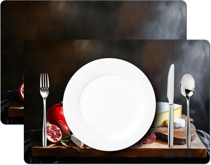 KitchenYeah© Platzsets Abwaschbar 6-Teilig 45x30 cm Tischsets Platzdeckchen rutschfeste Platzset Unt