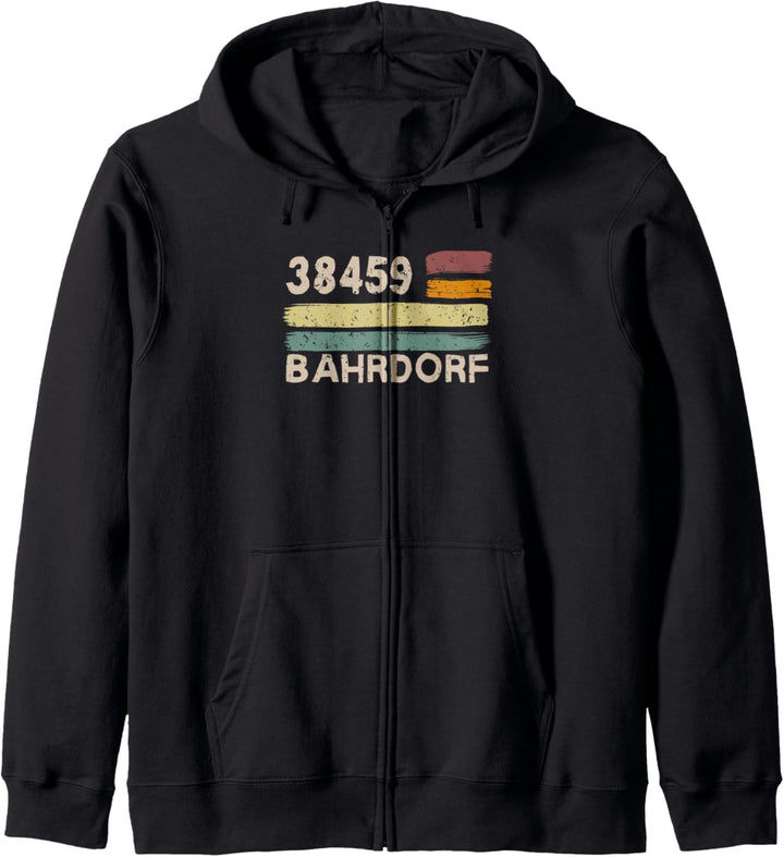 Retro 38459 Bahrdorf Vintage Gemeinde PLZ Kapuzenjacke
