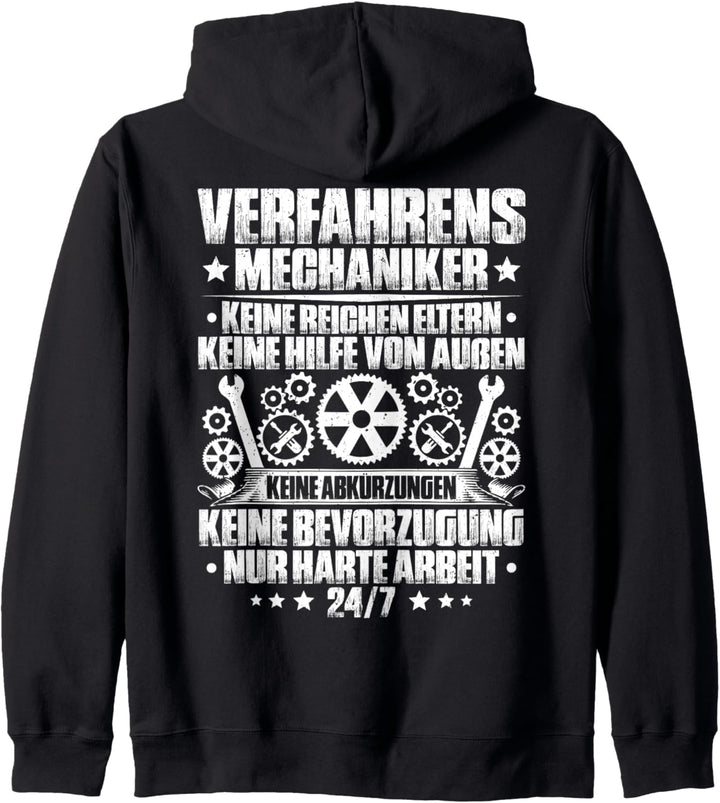 Harte Arbeit Verfahrensmechaniker Kapuzenjacke