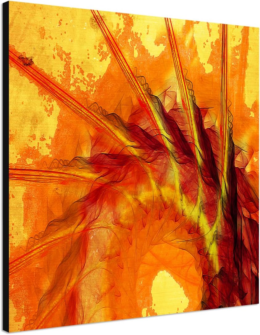 Paul Sinus Art Modernes Wandbild Abstrakt014_60x60cm Abstrakte Kunst Kunstdruck auf Leinwand Zeitlos