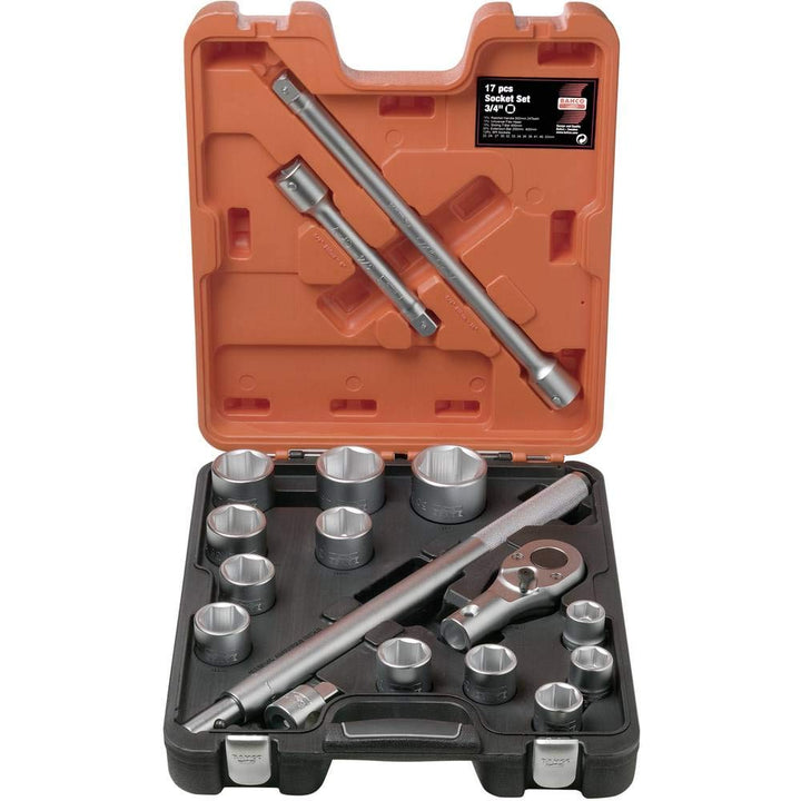 Bahco SLX17 SLX17 Steckschlüsselsatz, 17-teilig, 3/4 Zoll (1,9 cm) Antrieb
