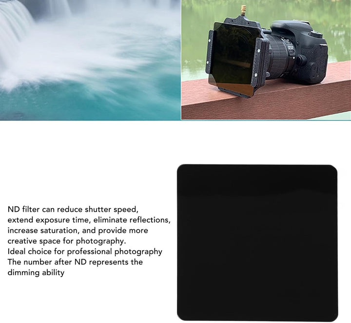 ND-Filter, quadratisch, 100 x 100 mm, Neutraldichtefilter für Kamera-Objektive, dünnes optisches Gla