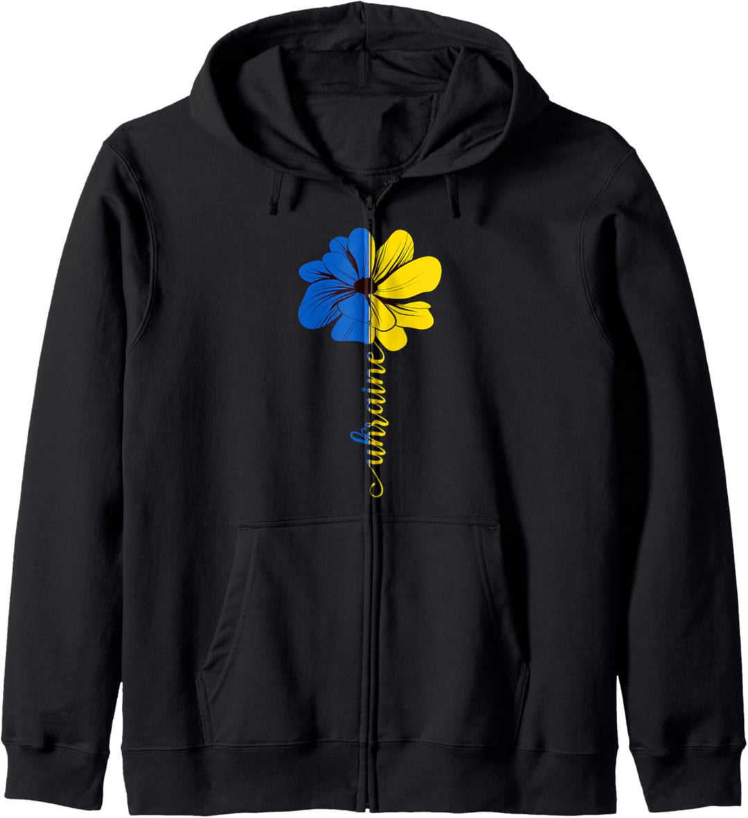 Ukraine Sonnenblumen-Emblem Vintage Ukrainische Unterstützung Ukraine Kapuzenjacke