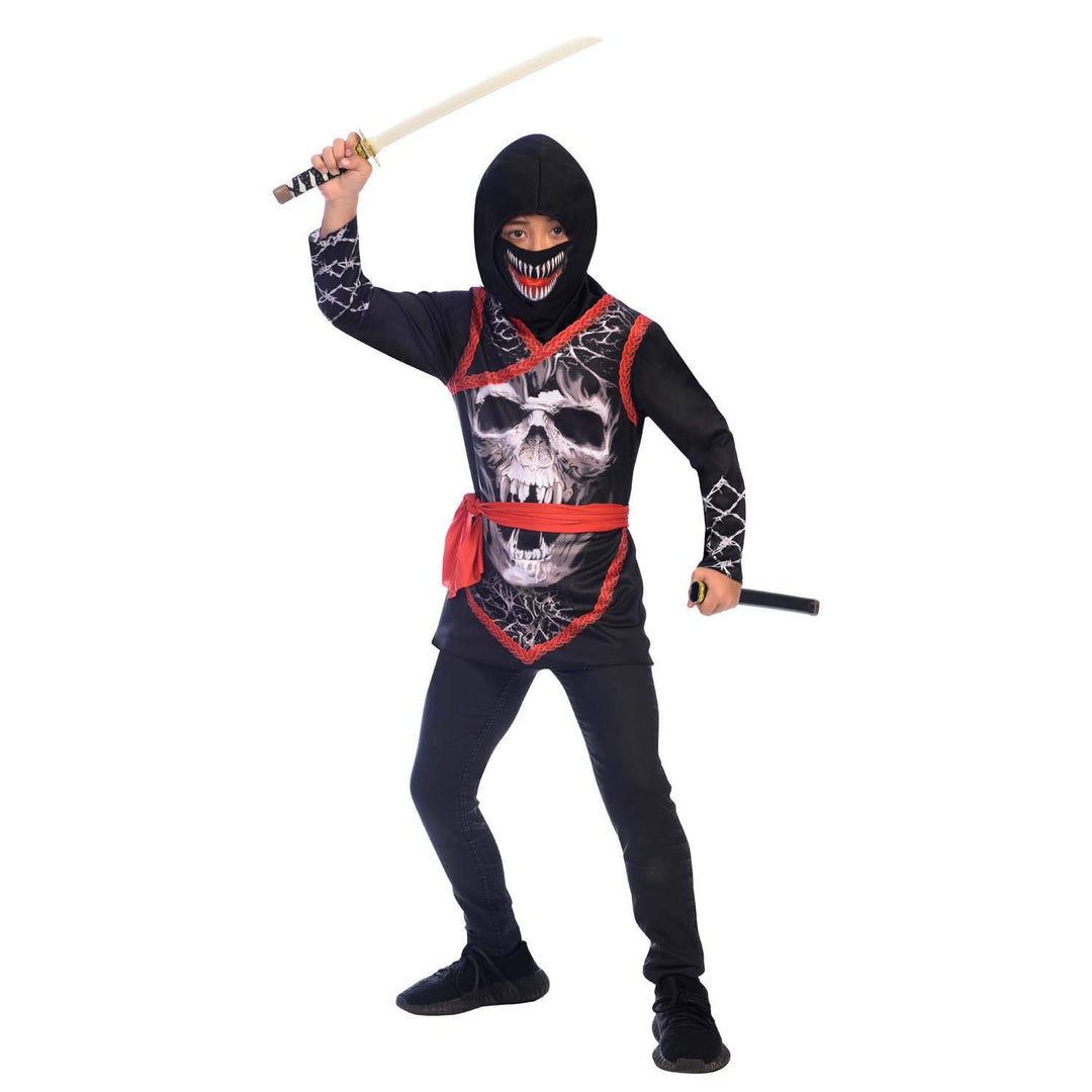 (PKT) (9905054) Child Boys Spooky Ninja Costume (8-10yr) 8-10 Jahre, 8-10 Jahre