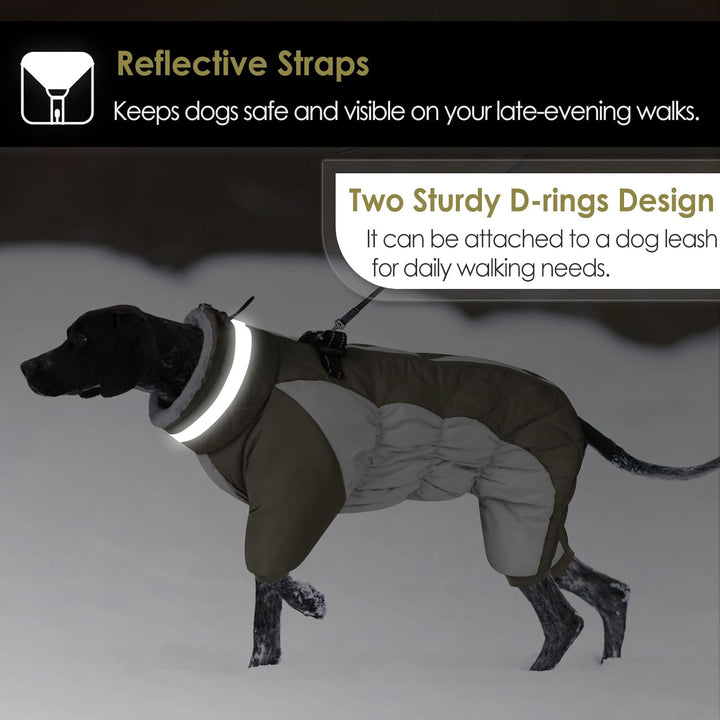 AOFITEE Winteroverall für Hunde - Wasserdichter Hundemantel für Kleine Hunde mit Beinen, Winter Warm