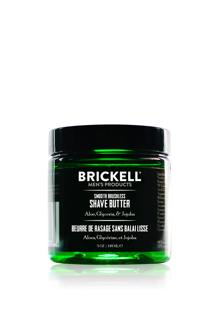 Brickell Men's Products Glatte, bürstenlose Rasierbutter – natürlich und organisch (Duftend, 148 mL)