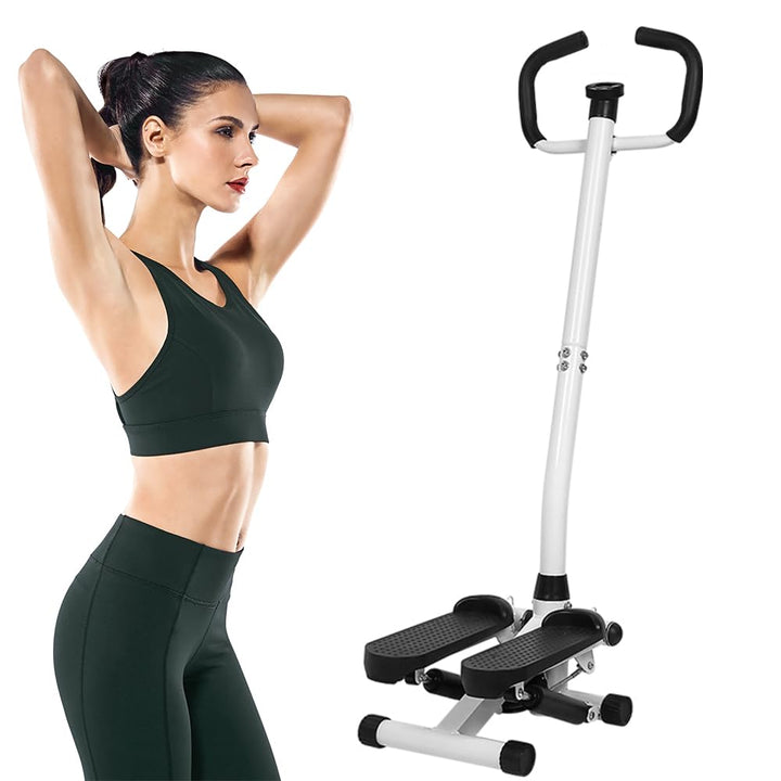 Stepper mit verstellbarem Lenker, rutschfeste Griffe, Fitness-Stepper mit LCD-Monitor für Zuhause un
