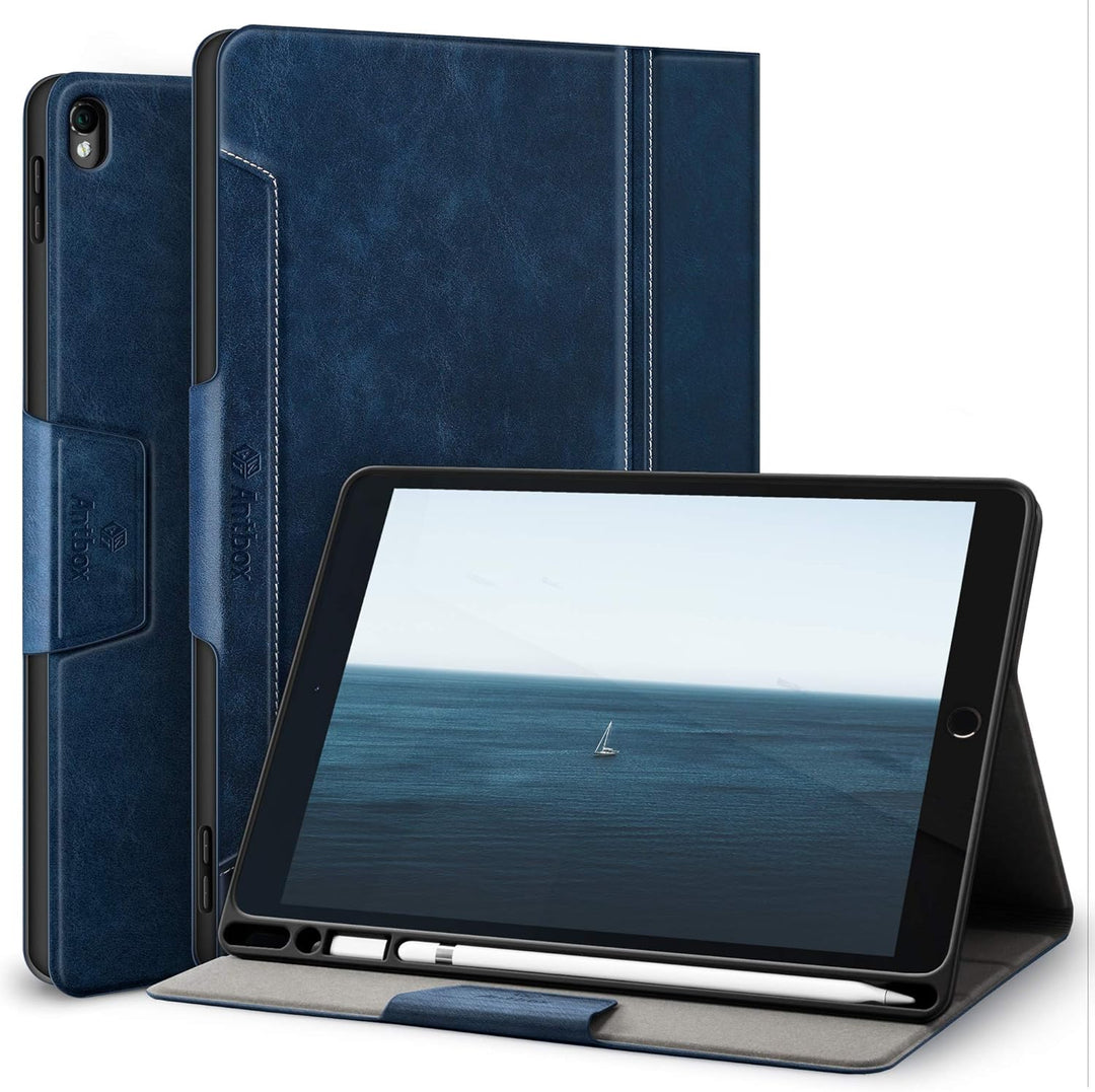 Antbox Hülle für iPad Air 3 2019 10.5 Zoll/iPad Pro 10.5 2017 mit Apple Pencil Halter Auto Schlaf/Wa