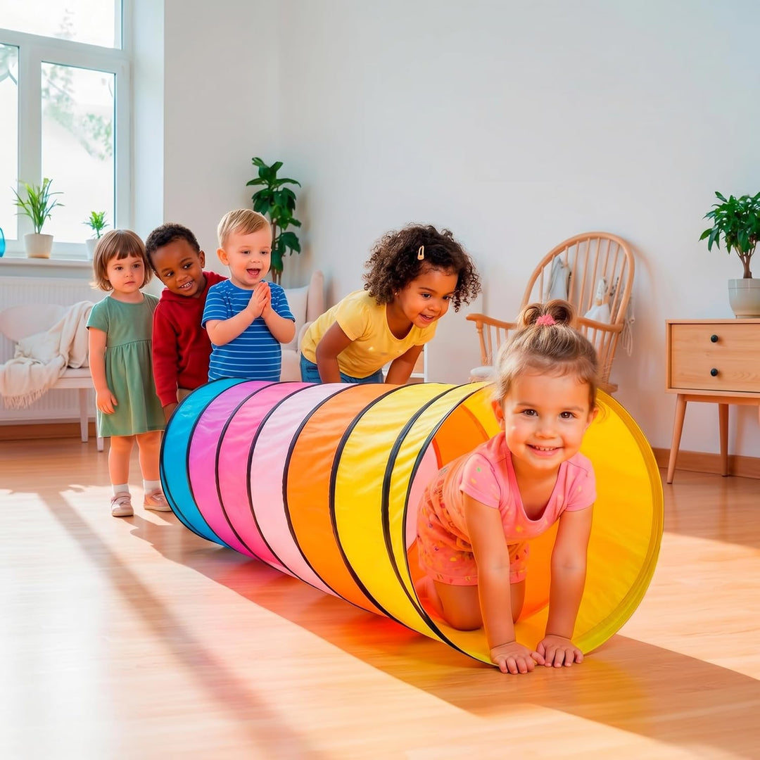 NUBUNI Tunnel XL 180 cm. : Tunnel Kinder : Kriechtunnel : Krabbeltunnel für Kinder : Spieltunnel Kin