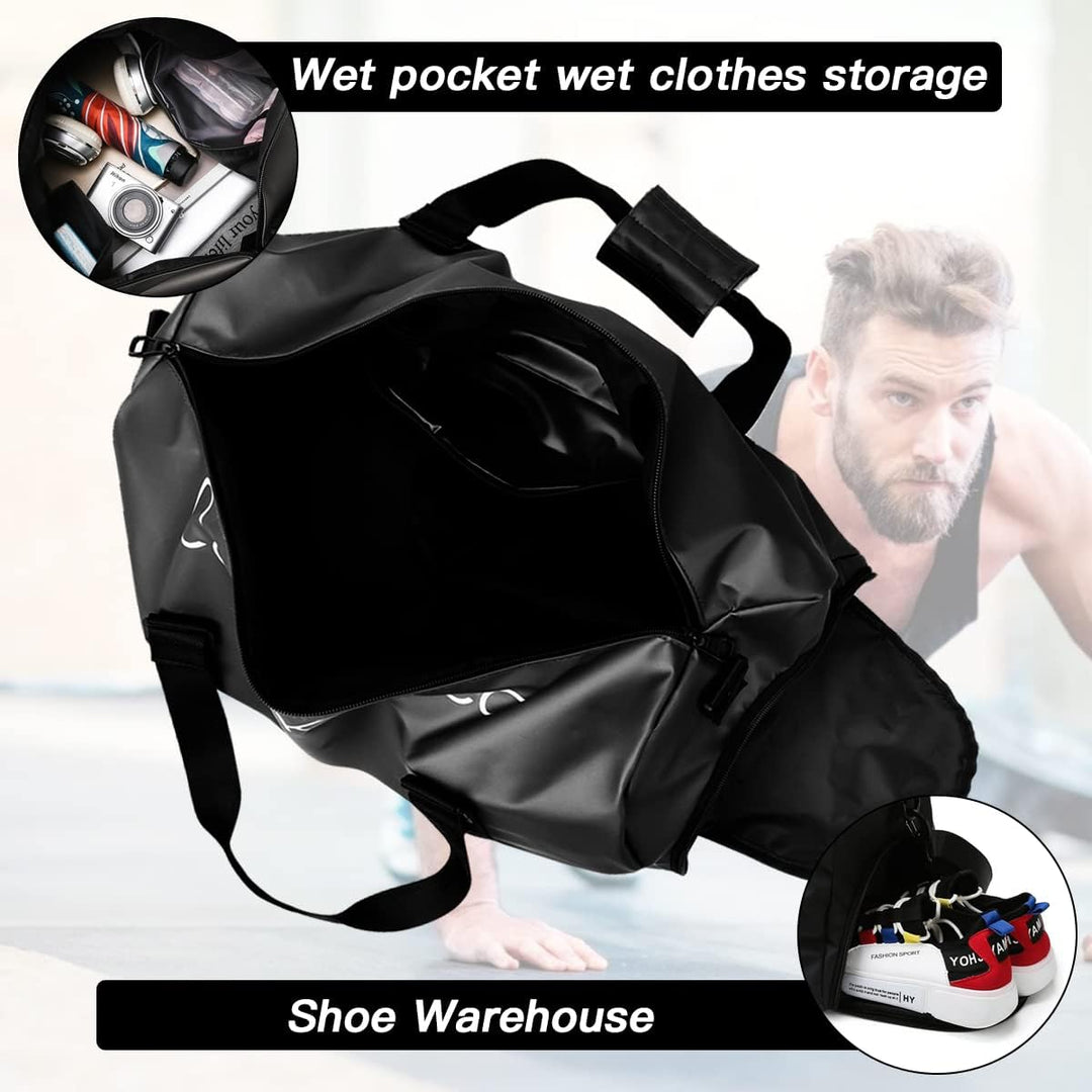 Sporttaschen Herren, Sporttasche Damen, mit Schuhfach und Nassfach, Reisetasche und Handtaschen, Tra