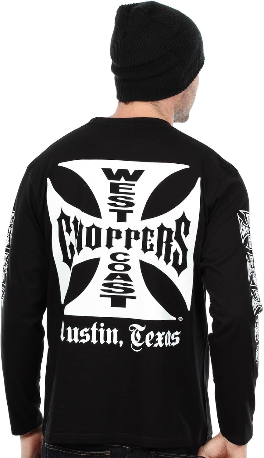 West Coast Choppers Cross Longsleeve schwarz, 3XL