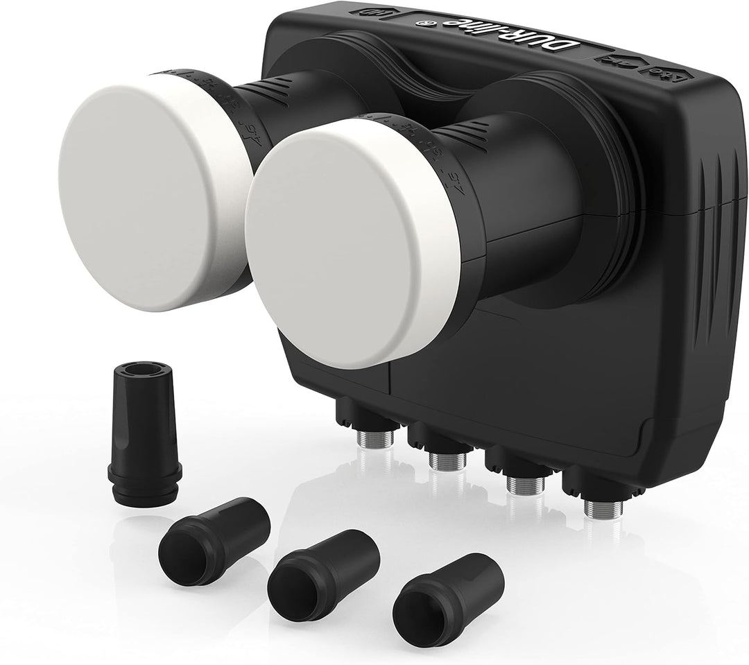 DUR-line 6° Monoblock Quad LNB - Astra 19,2°E + Hotbird 13°E - 4 Teilnehmer & 2 Satelliten (MB6-QS)