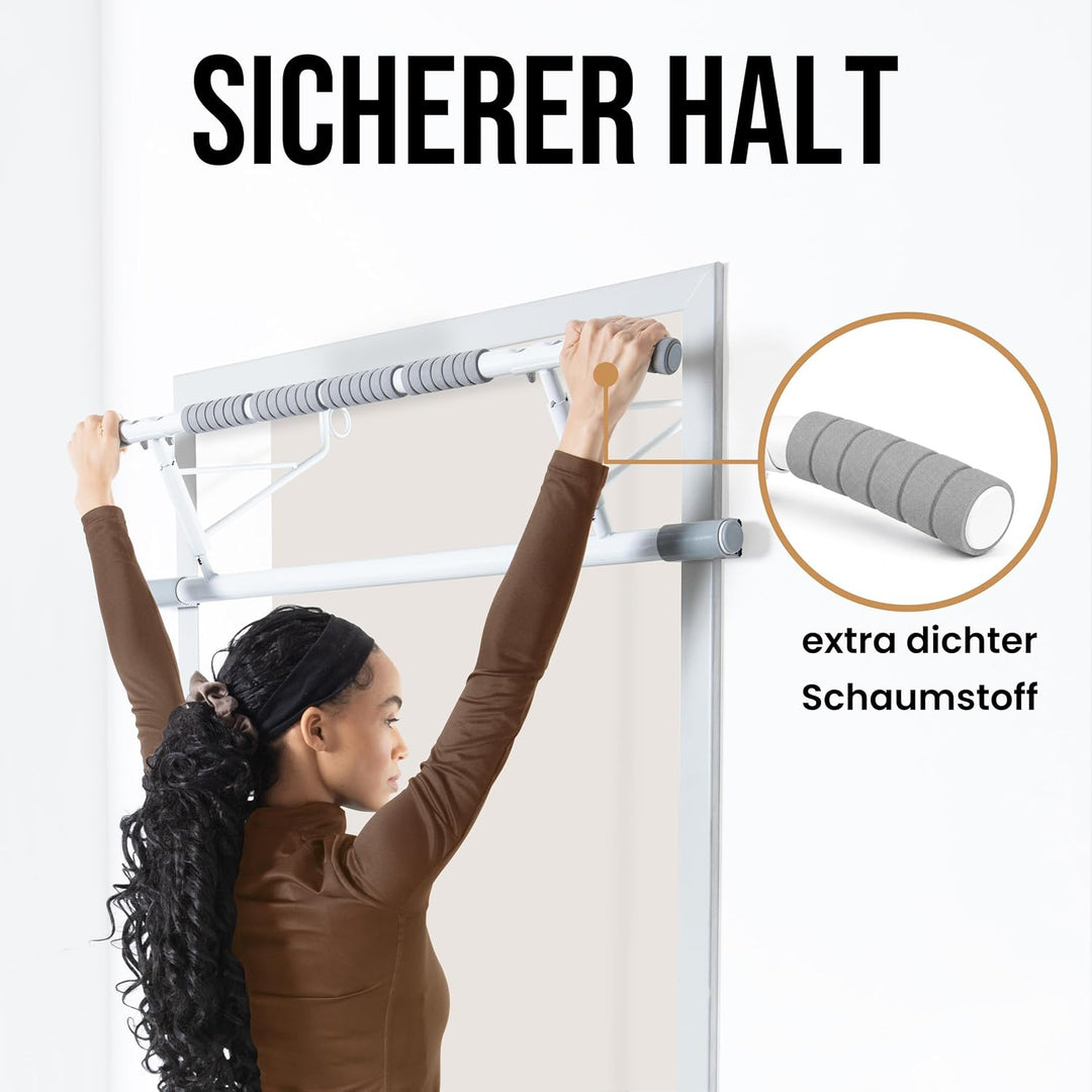 KIANA Sports Klimmzugstange für Türrahmen ohne Bohren & ohne Schrauben | Pull Up Bar Tür bis 150kg |