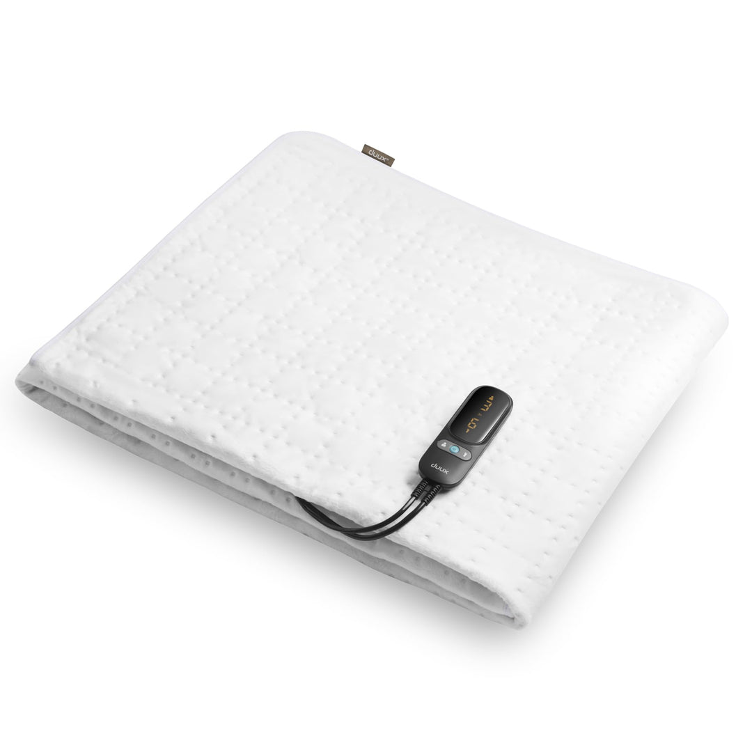 Duux Snooze Fleece Elektrische Unterdecke – Weiche Fleece-Deckschicht – 6 Heizstufen & Timer – Wasch