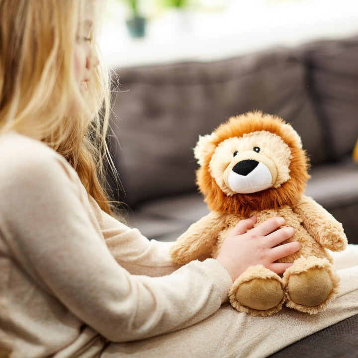 Warmies Plüsch Löwe Mikrowellen-Erwärmbarer Gewichteter Teddy mit französischem Lavendelduft, heisse