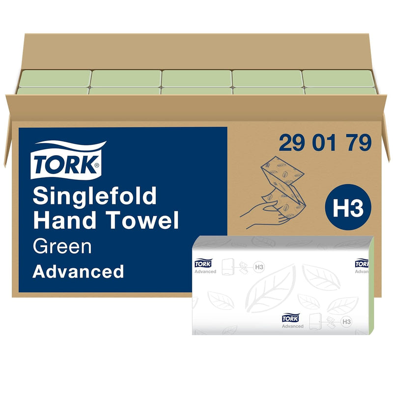 Tork grüne Zickzack Papierhandtücher Universal 290135 - H3 Falthandtücher für Papierhandtuchspender