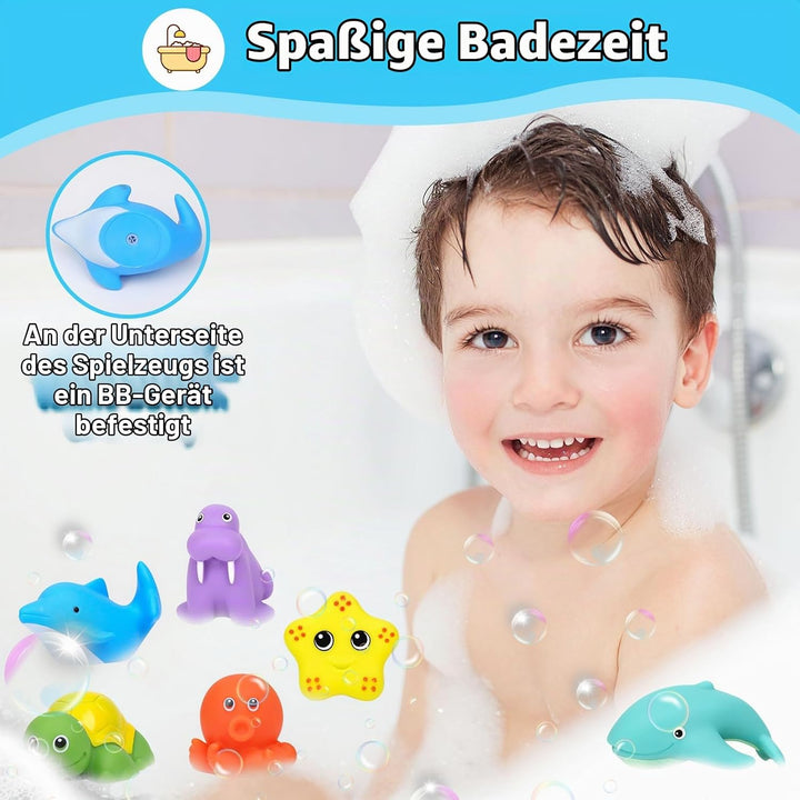 16 Stück Badespielzeug Baby ab 1 2 3 4 Jahre, Wasserspielzeug Kinder Badewanne Pool Spielzeug für Ba