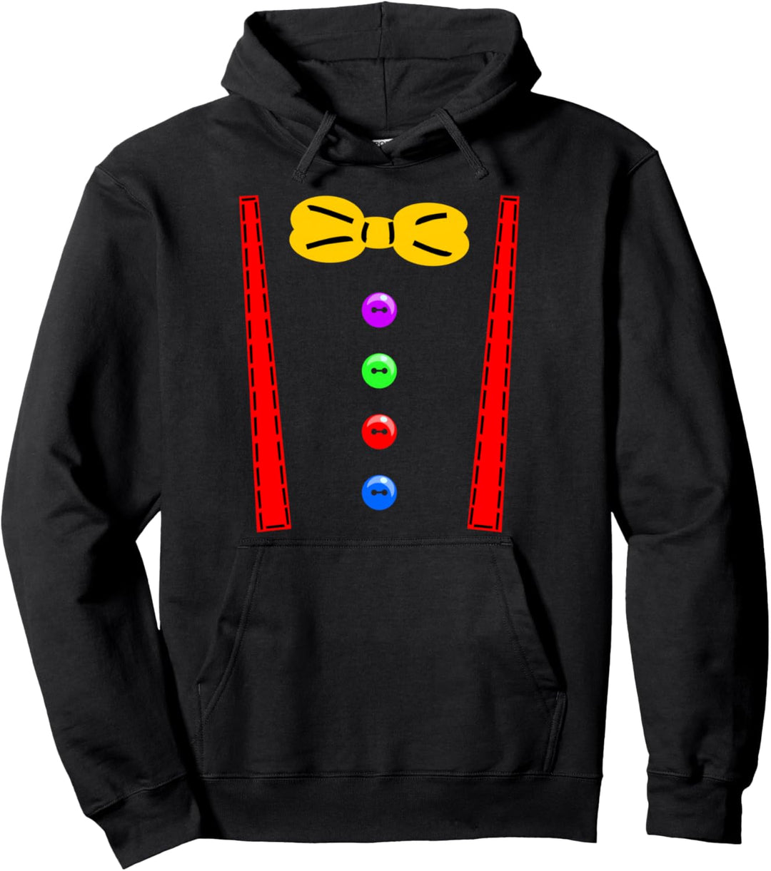 Clown Kostüm Fasching Karneval Verkleidung Outfit Fastnacht Pullover Hoodie