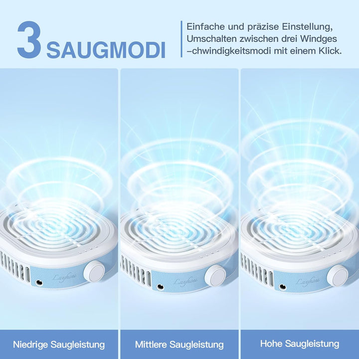 80W Professioneller Nagelstaubsauger, Tragbarer Tischstaubsauger, 3 Saugstufen Leistungsstarker Stau