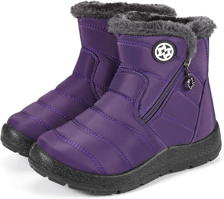 Gaatpot Kinder Winterschuhe Jungen Mädchen Winterstiefel Schneestiefel Wasserdicht Warm gefütterte S