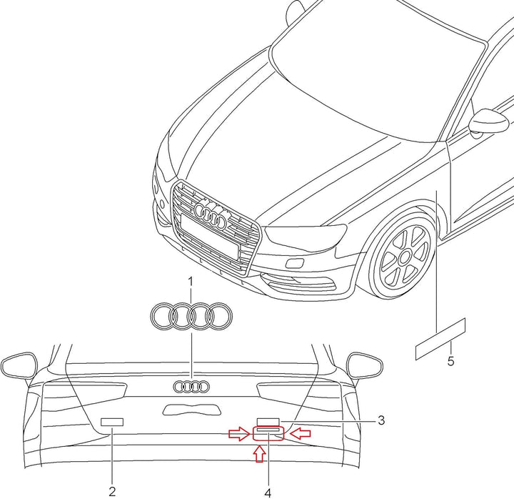 AUDI Original "quattro" Emblem