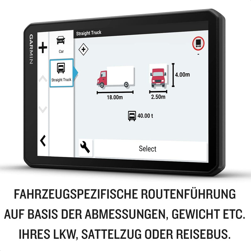 Garmin dēzl LGV 710 MT-D EU – LKW-Navigationsgerät mit 7“ (17,7 cm) Farbdisplay, vorinstallierten Ka