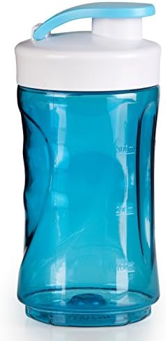 300ml Trinkflasche,verschliessbare Ersatzflasche für Smoothies + Smoothiemaker nutzbar, blau