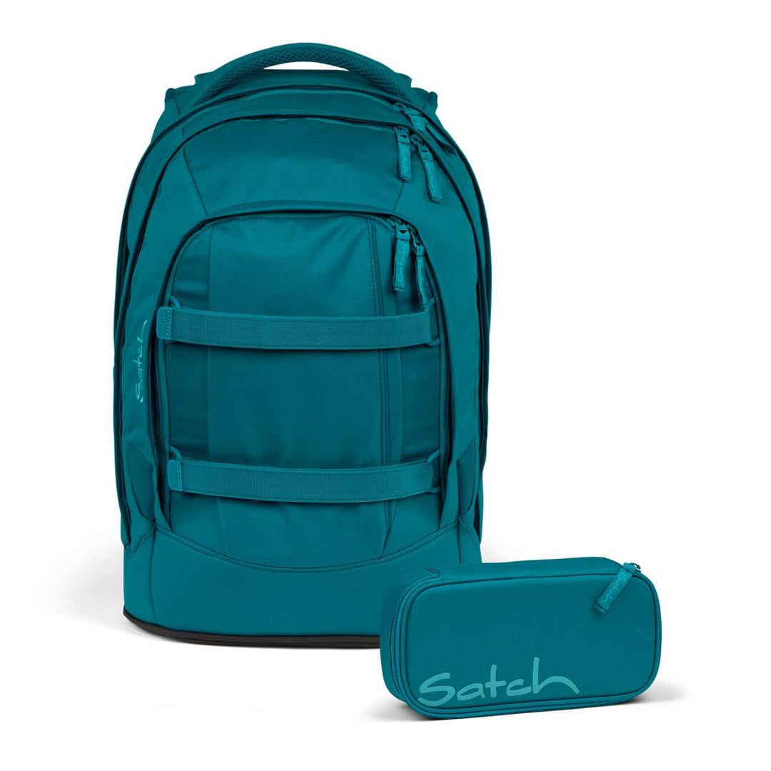 Satch Pack Schulrucksack Set 2.tlg inkl. Schlamperbox Deep Petrol, Deep Petrol