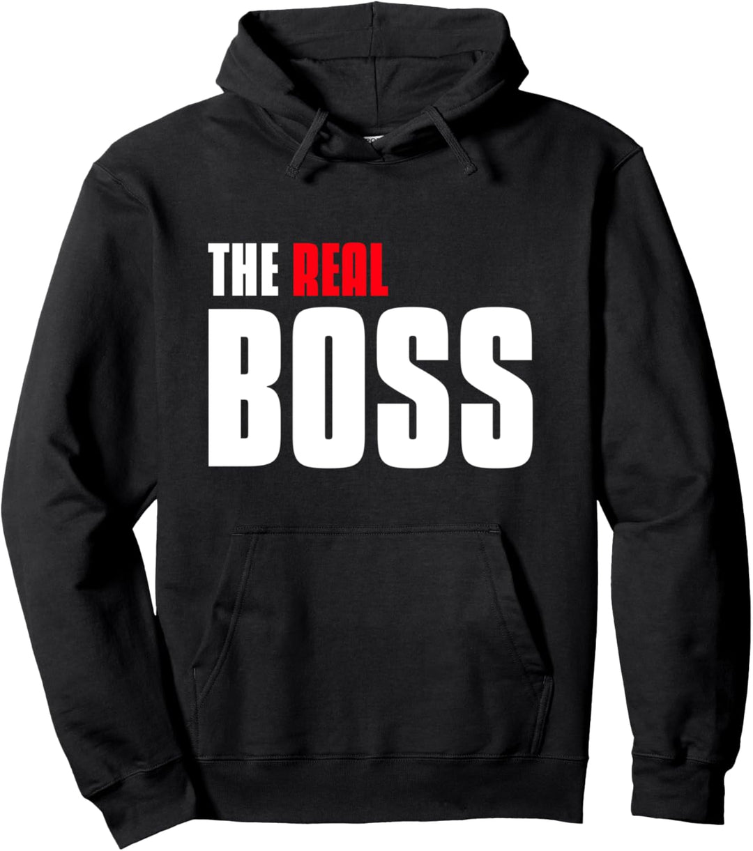 The Real Boss Vater Kind Partner Outfit Partnerlook Pullover Hoodie