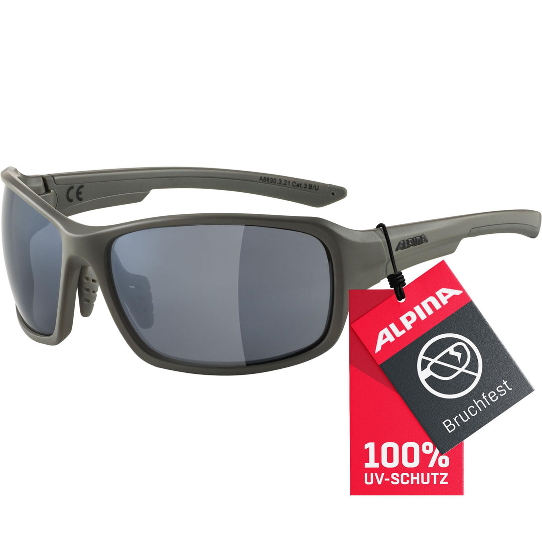 ALPINA LYRON - Verspiegelte und Bruchsichere Sport- &amp; Fahrradbrille Mit 100% UV-Schutz Für Erwachsen